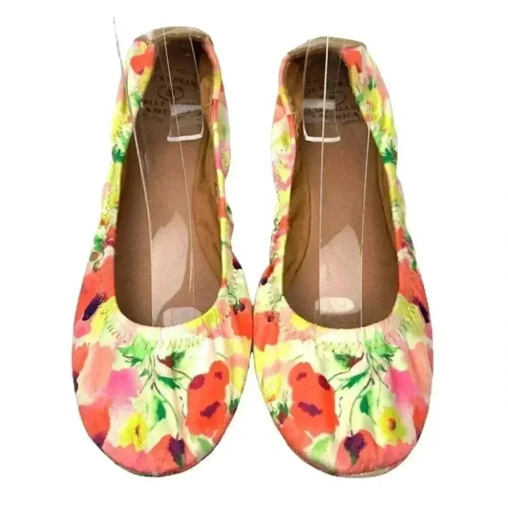 Lucky brand ballet flats size 7 37 Erin multicolored floral print balletcore